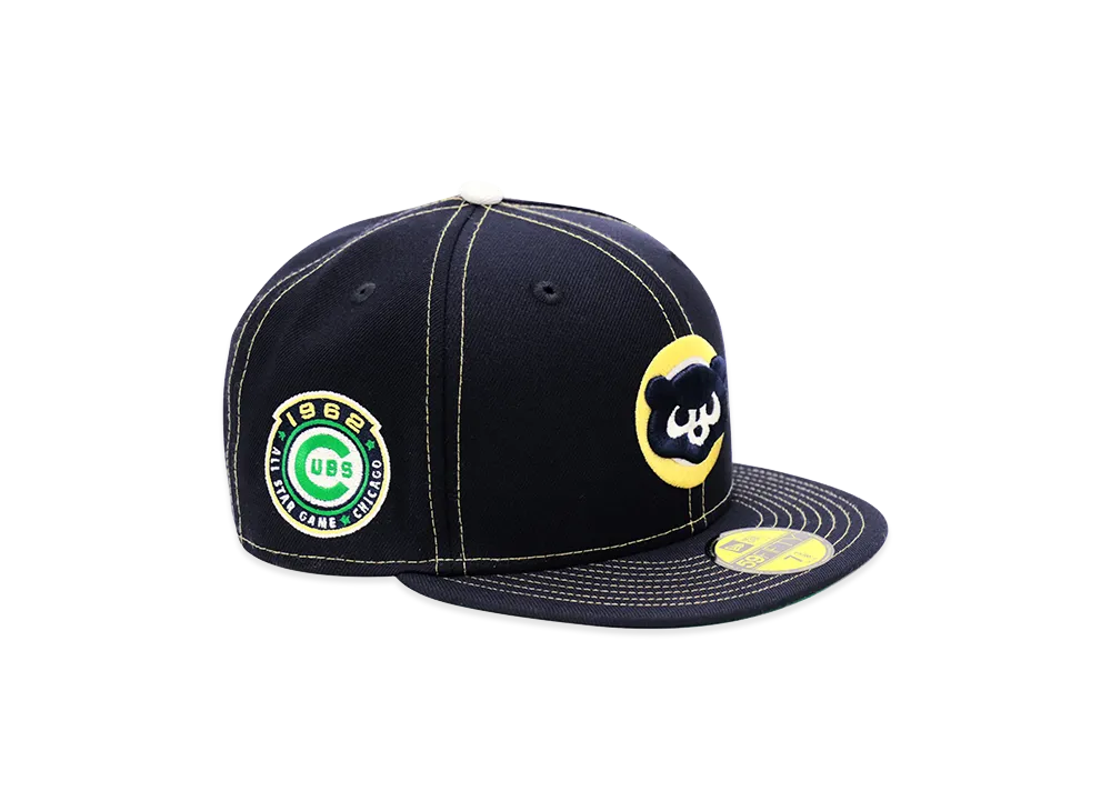 NEW ERA x THE CAP 59Fifty Old Stitch Chicago Cubs "Navy"
