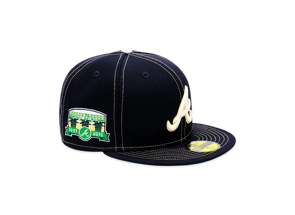 NEW ERA x THE CAP 59Fifty Old Stitch Atlanta Braves "Navy"