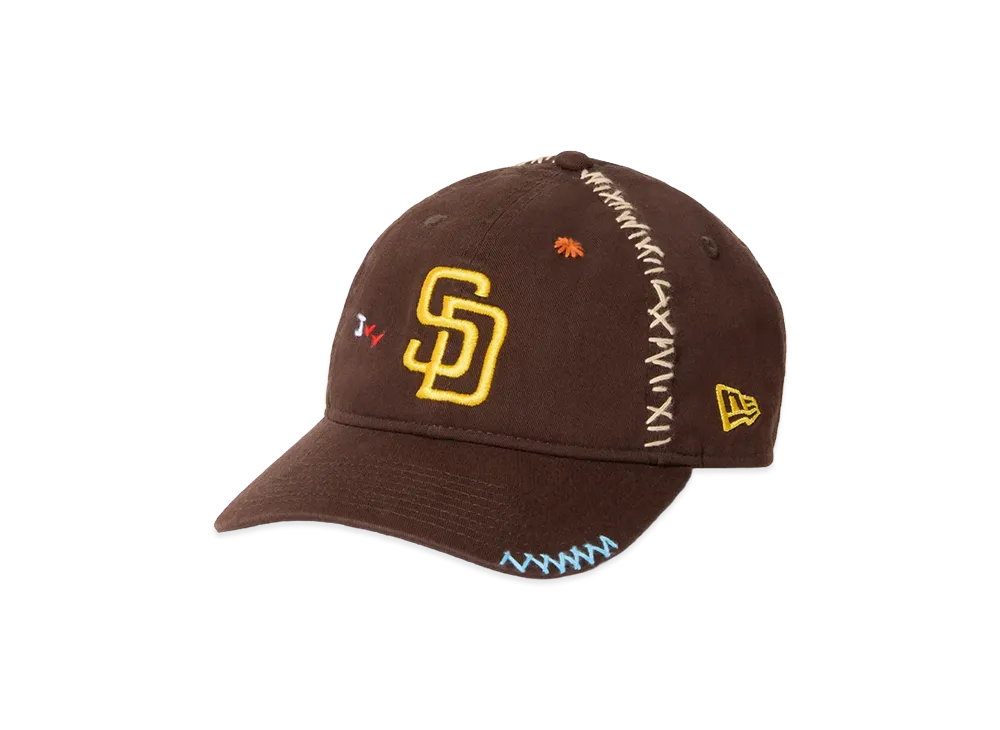NEW ERA x Sashiko Gals 9Twenty San Diego Padres "Burnt Wood"
