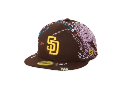 NEW ERA x Sashiko Gals 59Fifty San Diego Padres "Burnt Wood"