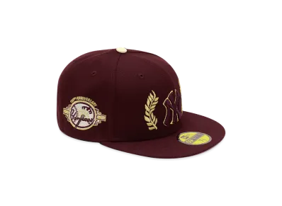 NEW ERA x THE CAP 59Fifty Laurel Wreath New York Yankees "Maroon"