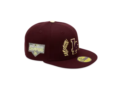 NEW ERA x THE CAP 59Fifty Laurel Wreath Los Angeles Dodgers "Maroon"