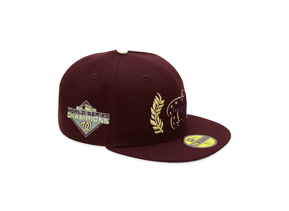 NEW ERA x THE CAP 59Fifty Laurel Wreath Washington Nationals "Maroon"
