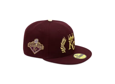 NEW ERA x THE CAP 59Fifty Laurel Wreath Kansas City Royals "Maroon"