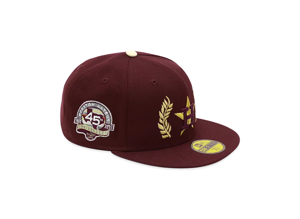 NEW ERA x THE CAP 59Fifty Laurel Wreath Houston Astros "Maroon"