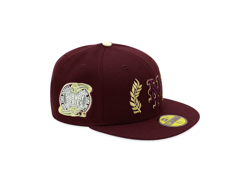 NEW ERA x THE CAP 59Fifty Laurel Wreath New York Mets "Gold"