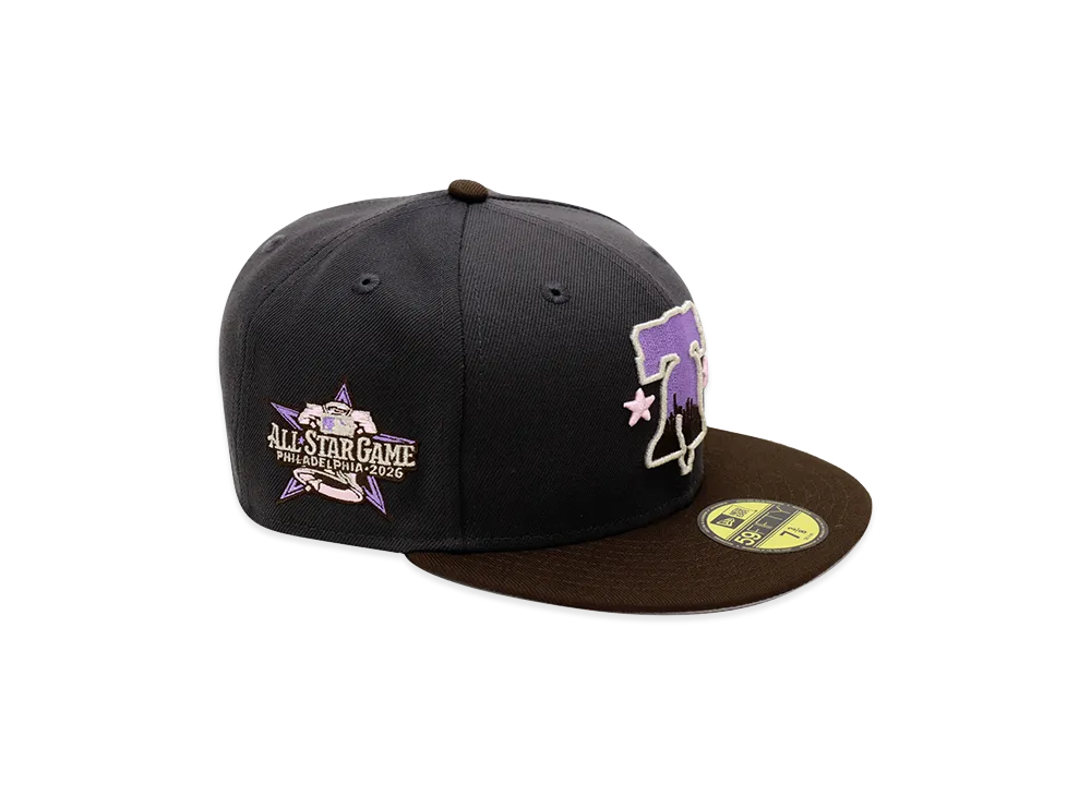 NEW ERA x THE CAP 59Fifty 2026 ASG Venue Philadelphia Phillies "Graphite/Walnut"