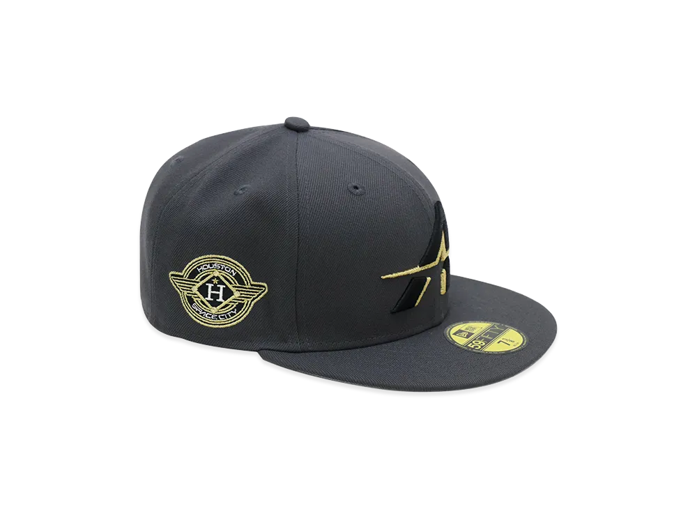 NEW ERA x THE CAP 59Fifty Noir Luxe Houston Astros Graphite "Grey"