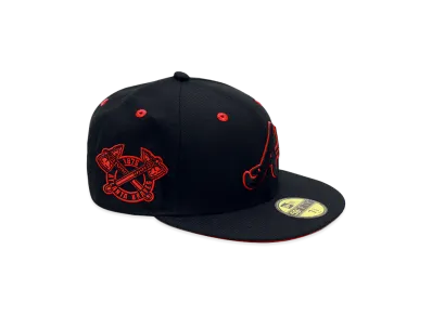 NEW ERA x THE CAP 59Fifty Red Devil II Atlanta Braves "Black/Red"