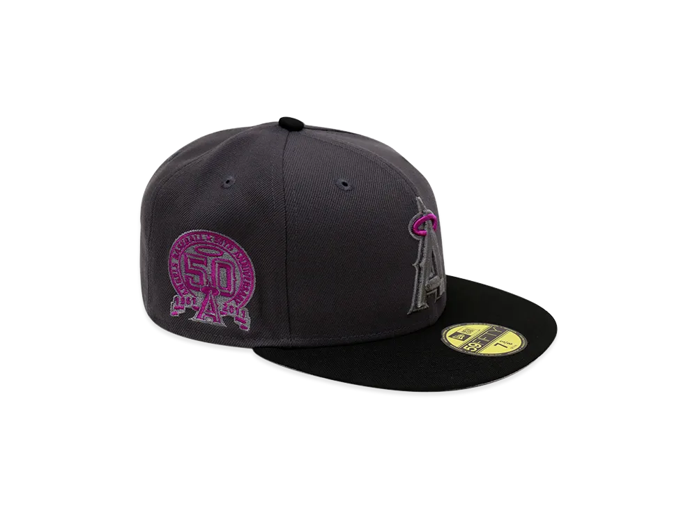 NEW ERA x THE CAP 59Fifty Quick Tip Los Angeles Angels "Graphite/Black"
