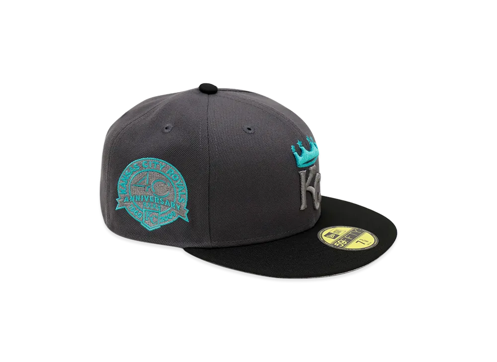 NEW ERA x THE CAP 59Fifty Quick Tip Kansas City Royals "Graphite/Black"