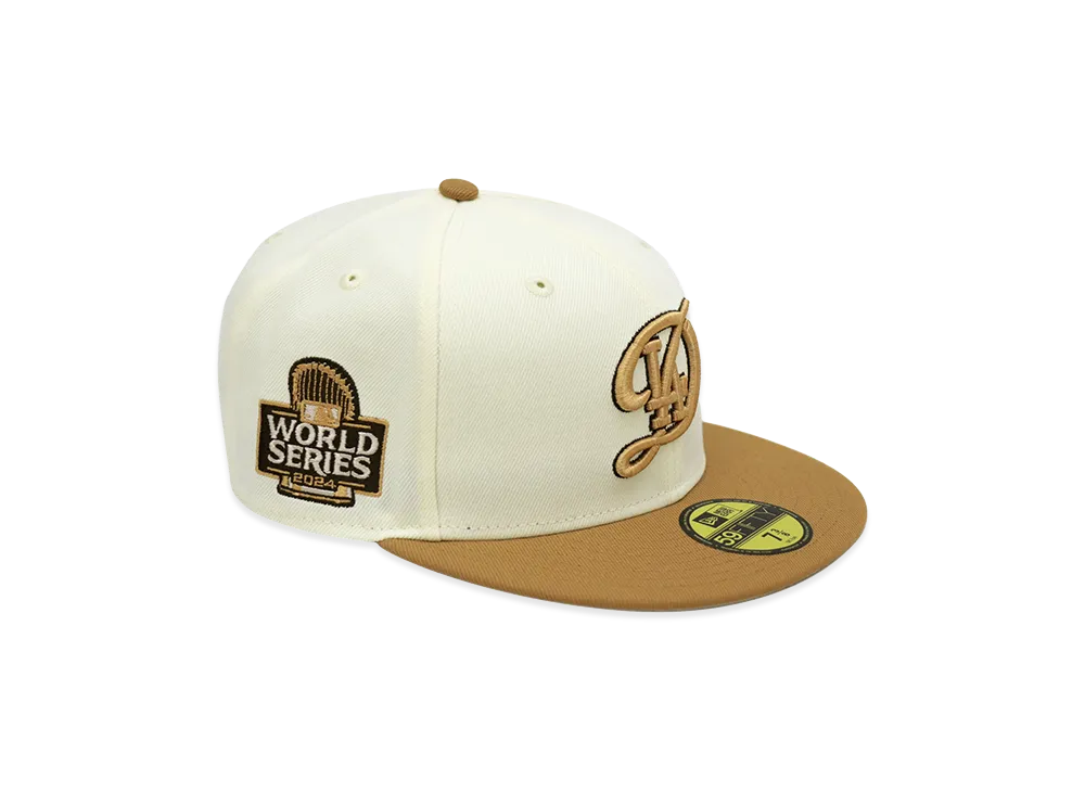 NEW ERA x THE CAP 59Fifty Soft Tropics Los Angeles Dodgers "Chrome White/Wheat"