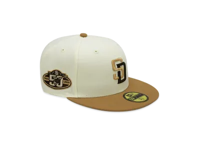 NEW ERA x THE CAP 59Fifty Soft Tropics San Diego Padres "Chrome White/Wheat"