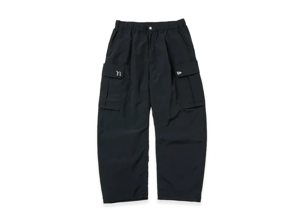NEW ERA x Y's Oversized Nylon Cargo Pants FW26 "Black"