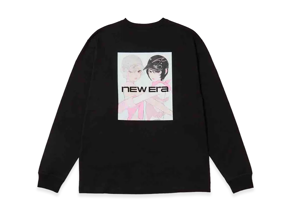 NEW ERA x Illustrators Collection L/S Washed Cotton T-Shirt Tamimoon "Black"