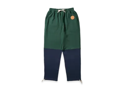NEW ERA OUTDOOR x Takayuki Ohashi Heavy Weight Sweat Pants 2-Tone Dog Patch "Green/Navy"