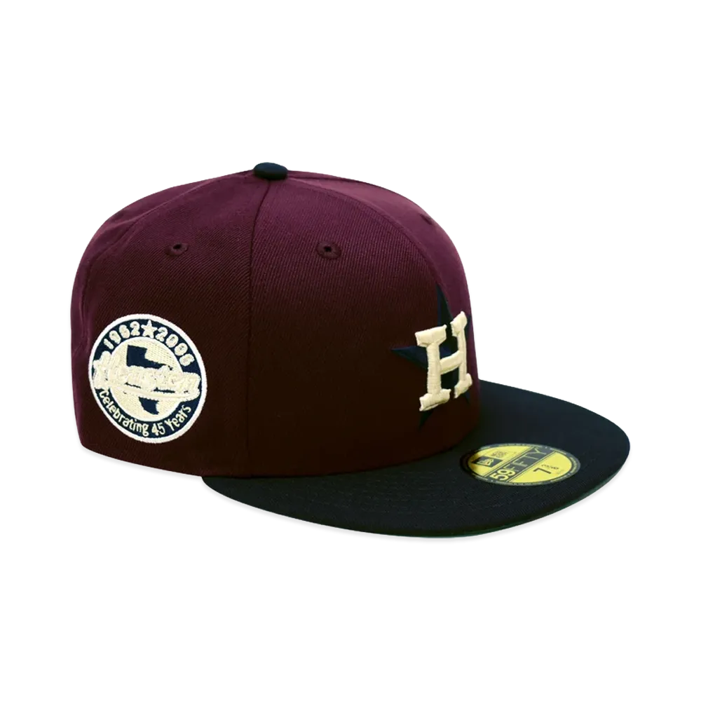 NEW ERA x THE CAP 59Fifty Traditional Crew Houston Astros Maroon "Red"