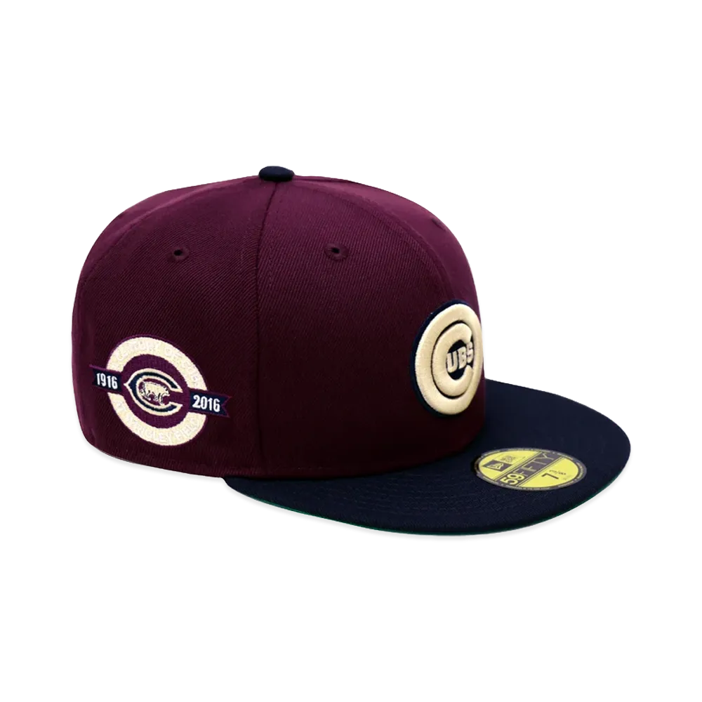 NEW ERA x THE CAP 59Fifty Traditional Crew Chicago Cubs Maroon "Red"
