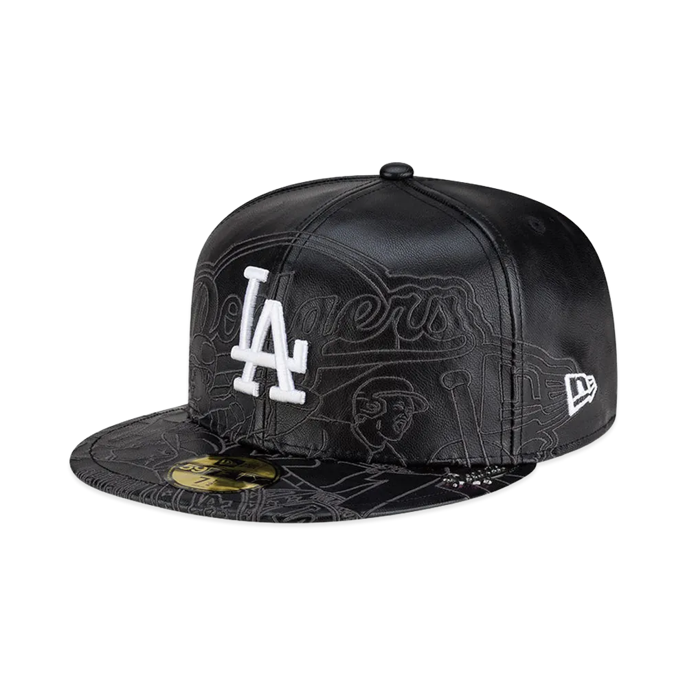 NEW ERA x Alpha Industries x ComplexCon 59Fifty Los Angeles Dodgers Synthetic Leather "Black"