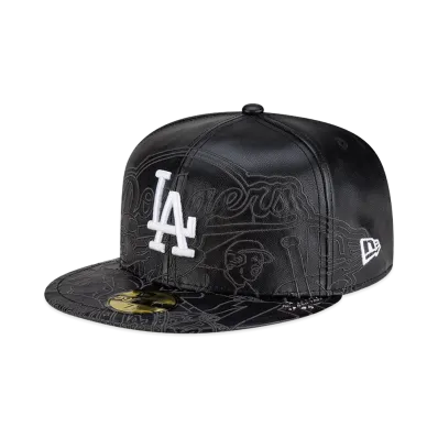 NEW ERA x Alpha Industries x ComplexCon 59Fifty Los Angeles Dodgers Synthetic Leather "Black"