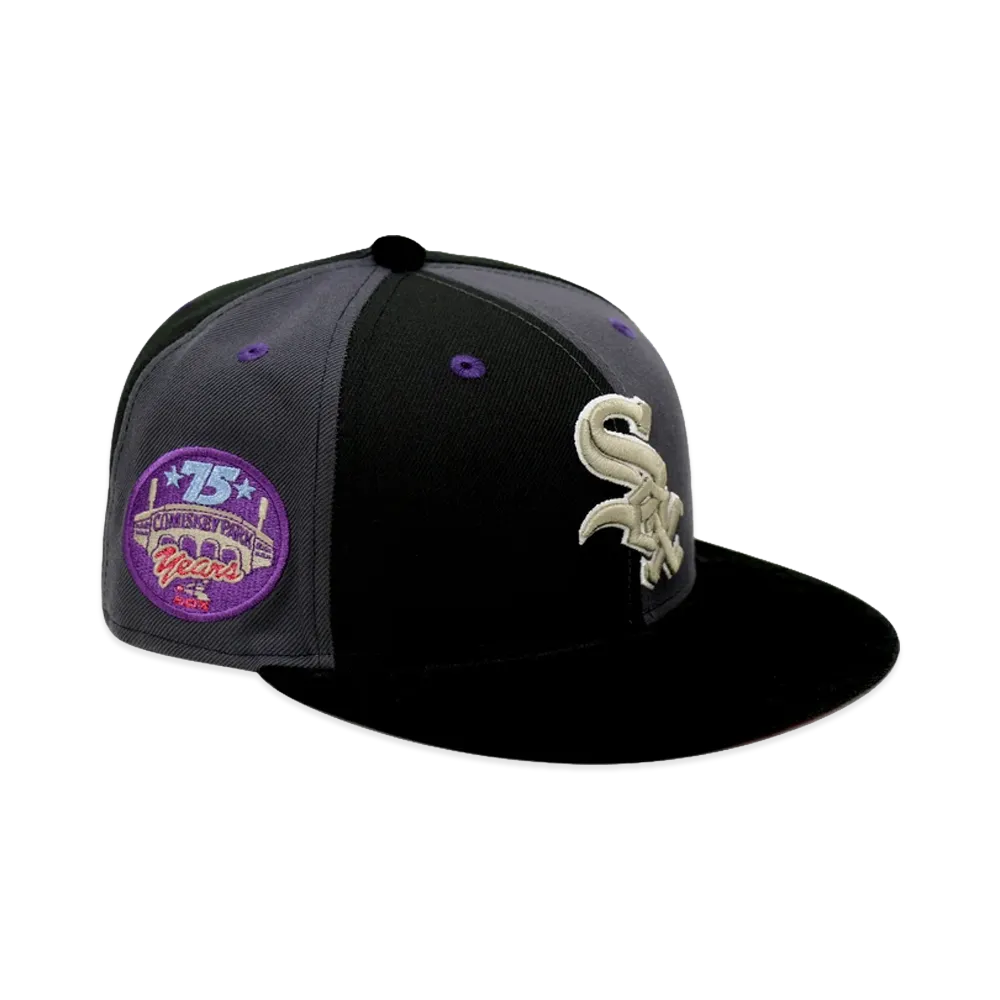 NEW ERA x THE CAP 59Fifty QUIET PRESENCE Chicago White Sox "Black/Charcoal"