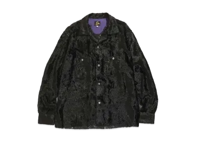 Needles C.O.B. ONE-UP SHIRT - BURNOUT VELVET "Black"