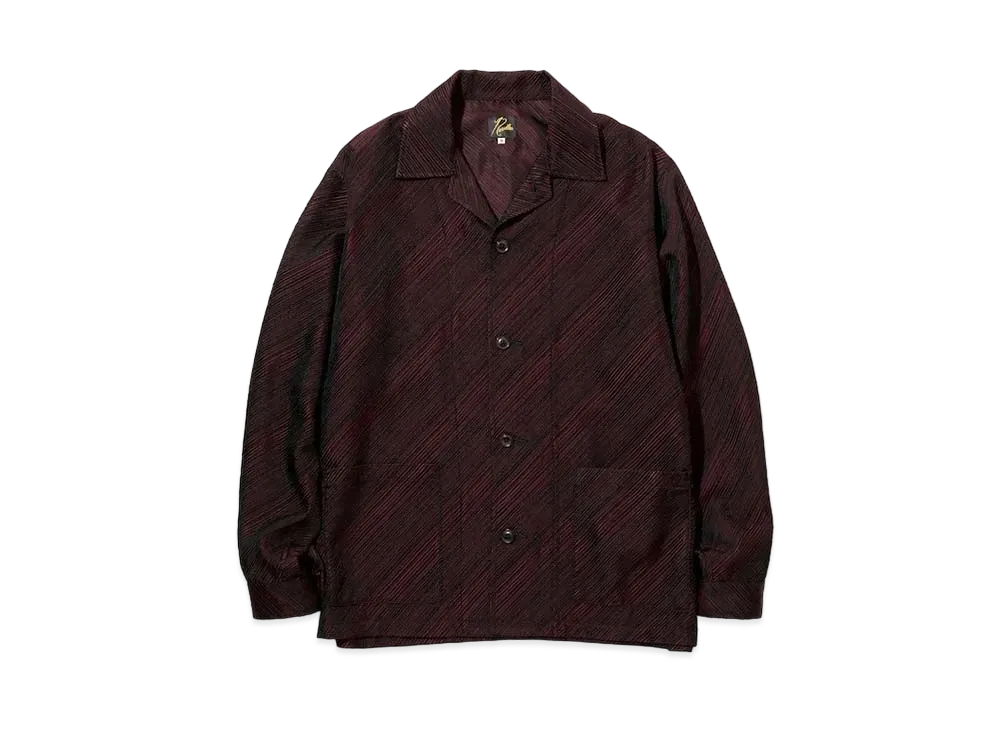 Needles L/S CABANA SHIRT - AC/PE KERSEY JQ. "Bordeux"