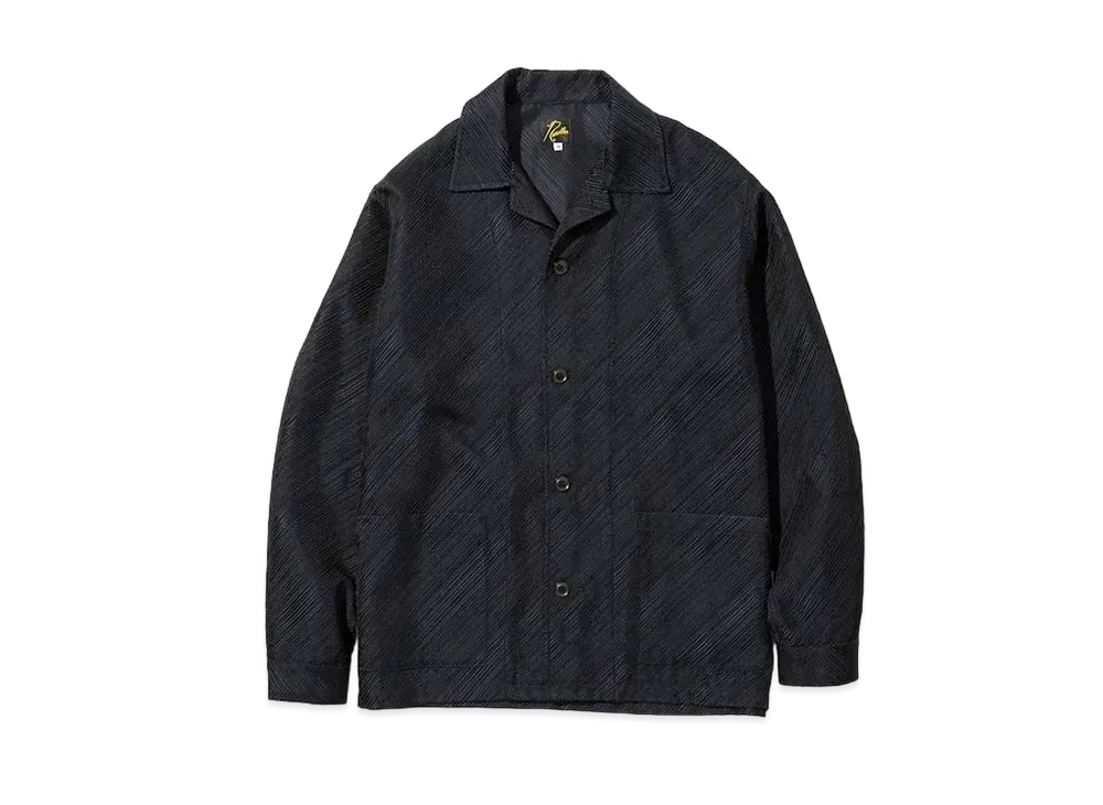 Needles L/S CABANA SHIRT - AC/PE KERSEY JQ. "Navy"