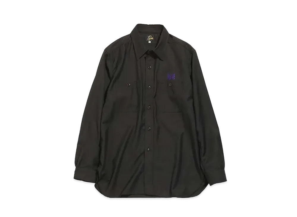 Needles WORK SHIRT - PE/R GABARDINE "Black"