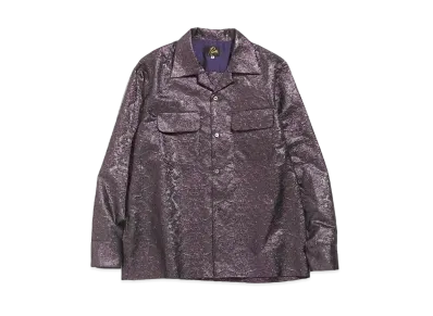 Needles C.O.B. CLASSIC SHIRT - POLY LAME DAMASK JQ. "Purple"