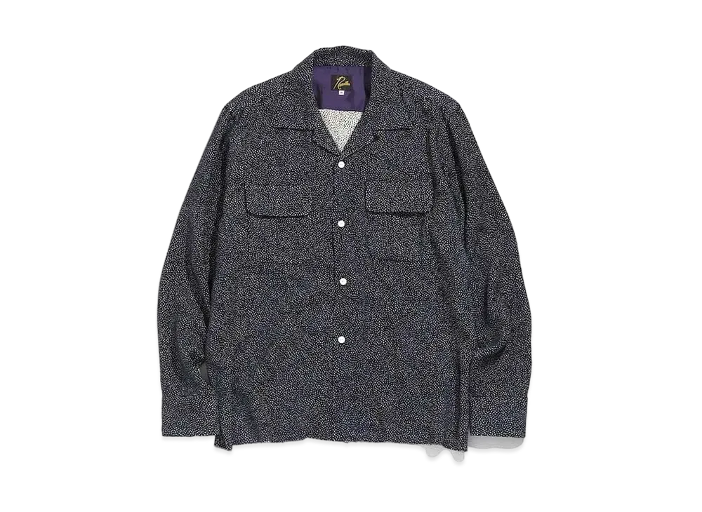 Needles C.O.B. CLASSIC SHIRT - R/AC DOTS MOLE JQ. "Navy"