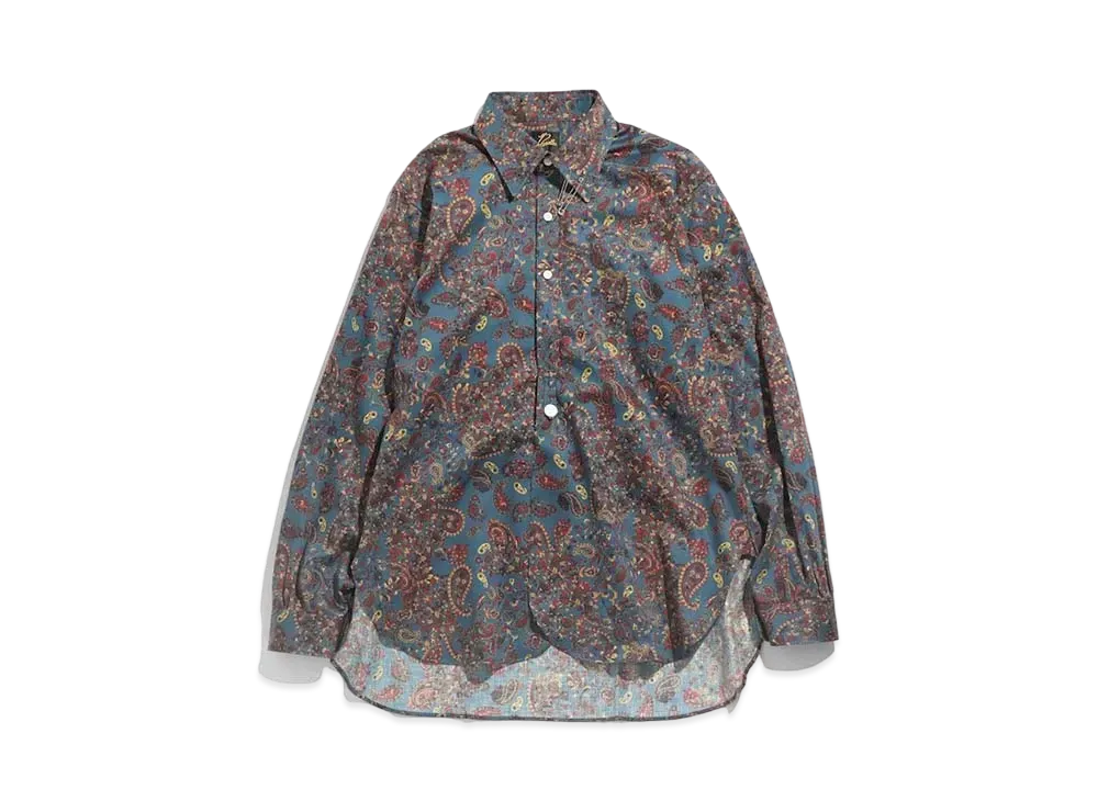 Needles PINHOLE EDW SHIRT - COTTON SATEEN / PAISLEY PT. "Blue"