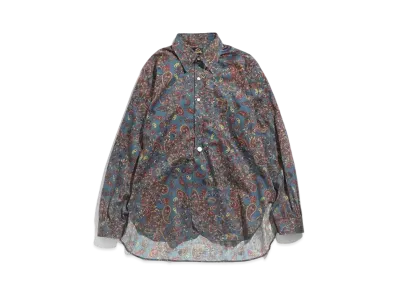 Needles PINHOLE EDW SHIRT - COTTON SATEEN / PAISLEY PT. "Blue"
