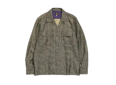 Needles C.O.B. CLASSIC SHIRT - PE/R/L RANDOM PLAID JQ. "Black/Khaki"