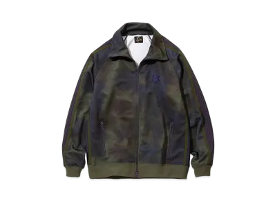 Needles TRACK JACKET - POLY SMOOTH / UNEVEN-DYE PRINTED "Egg Plant"