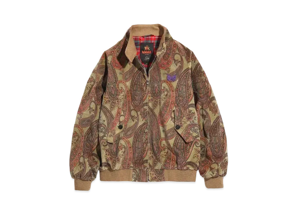 Needles X BARACUTA - G9 - C/PU 8W CORDUROY / PAISLEY PT. "Khaki"