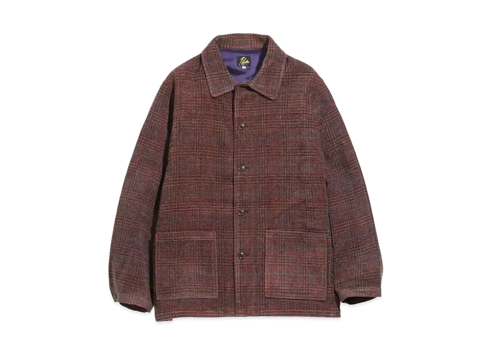 Needles D.N. COVERALL - AC/C PLAID MOLE TWILL "Bordeux"