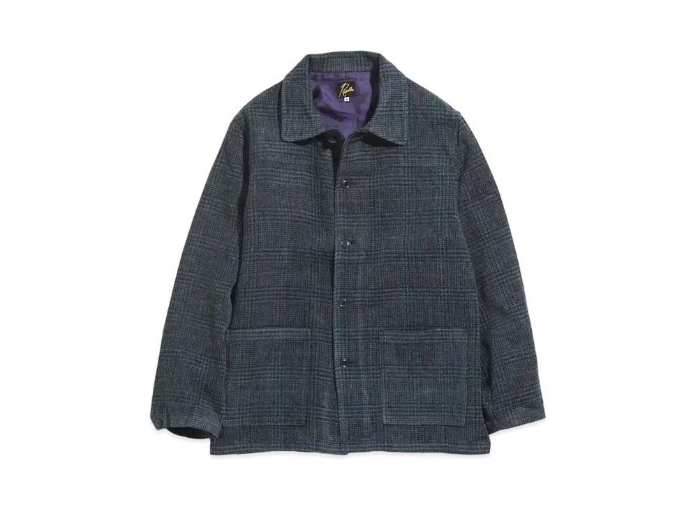 Needles D.N. COVERALL - AC/C PLAID MOLE TWILL "Navy"