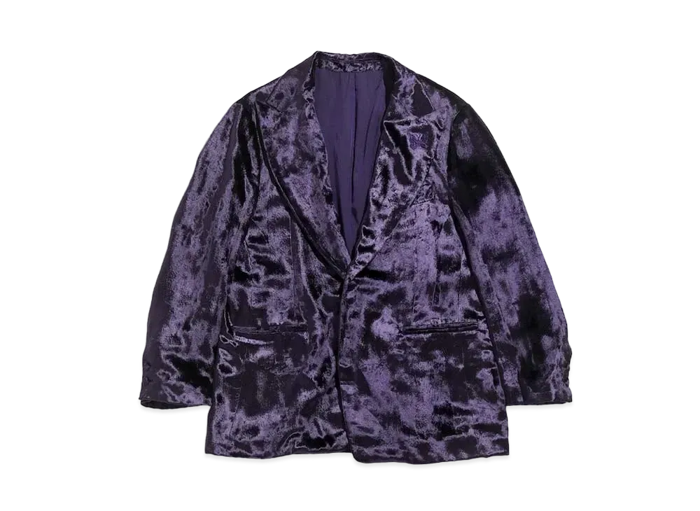 Needles TUXEDO JACKET - POLISHER VELVET "Purple"
