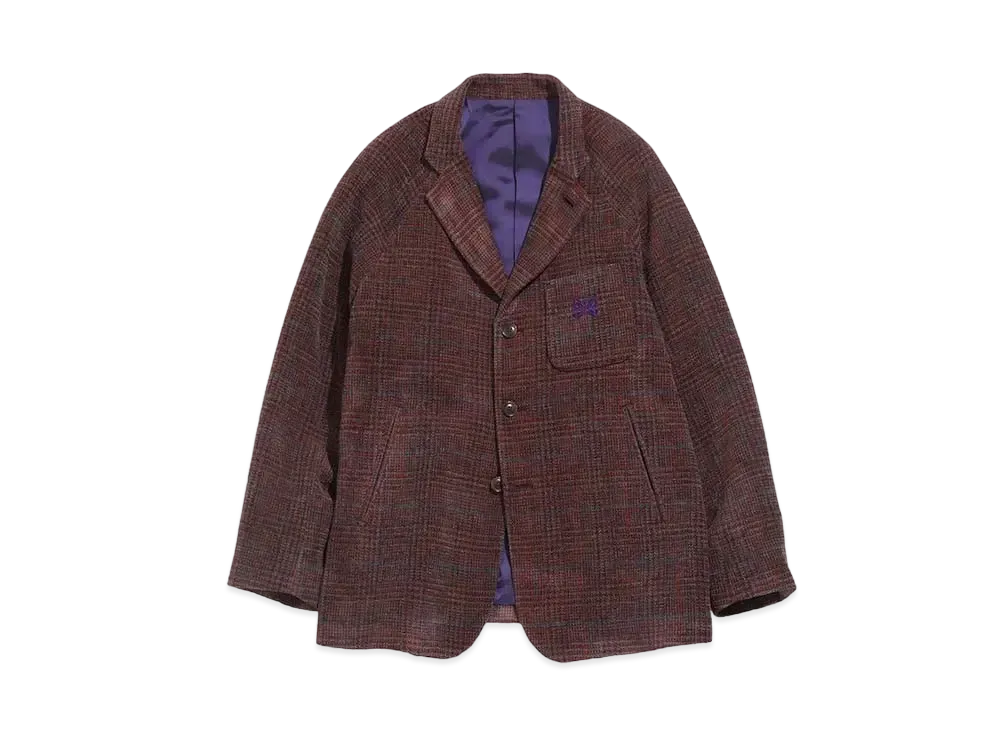 Needles RAGLAN JACKET - AC/C PLAID MOLE TWILL "Bordeux"