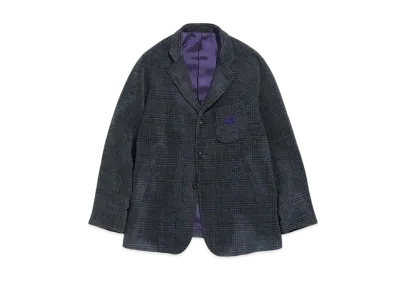 Needles RAGLAN JACKET - AC/C PLAID MOLE TWILL "Navy"