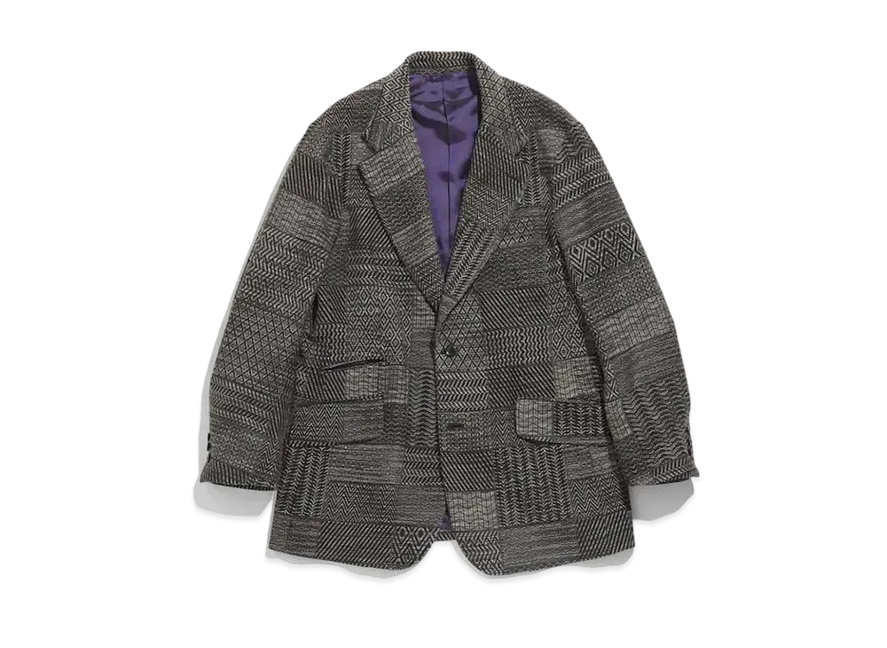 Needles 2B JACKET - W/N MULTI PATTERN JQ. "Charcoal"