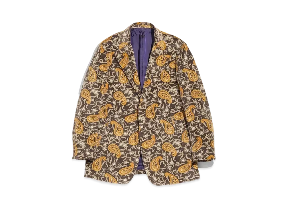 Needles 2B JACKET - C/PU 8W CORDUROY / PAISLEY PT. "Brown"