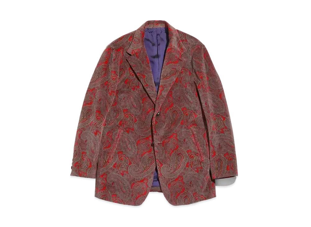 Needles 2B JACKET - C/PU 8W CORDUROY / PAISLEY PT. "Red"
