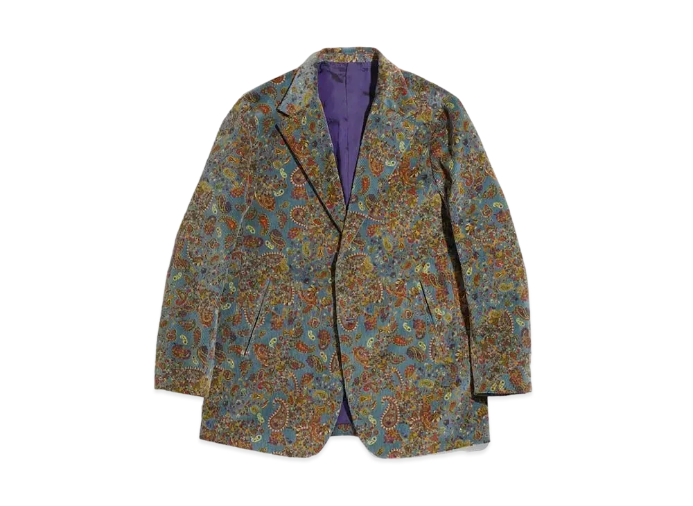 Needles 2B JACKET - C/PU 8W CORDUROY / PAISLEY PT. "Blue"