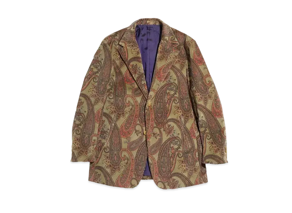 Needles 2B JACKET - C/PU 8W CORDUROY / PAISLEY PT. "Khaki"