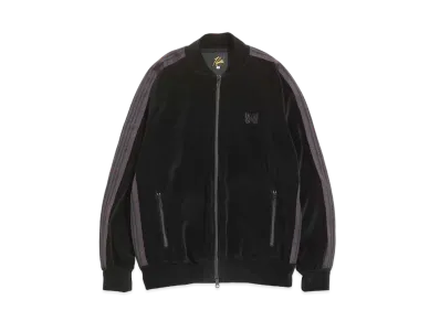 Needles R.C. TRACK JACKET - C/PE VELOUR "Black"