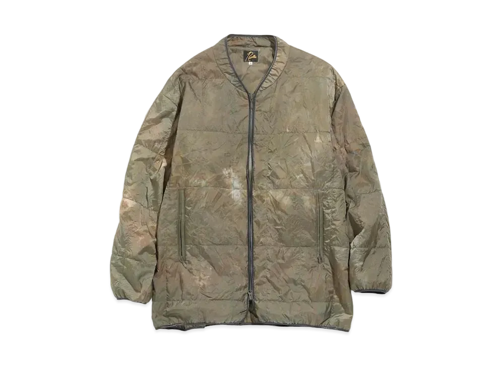 Needles PIPING QUILT JACKET - NYLON RIPSTOP / UNEVEN DYE "Olive"