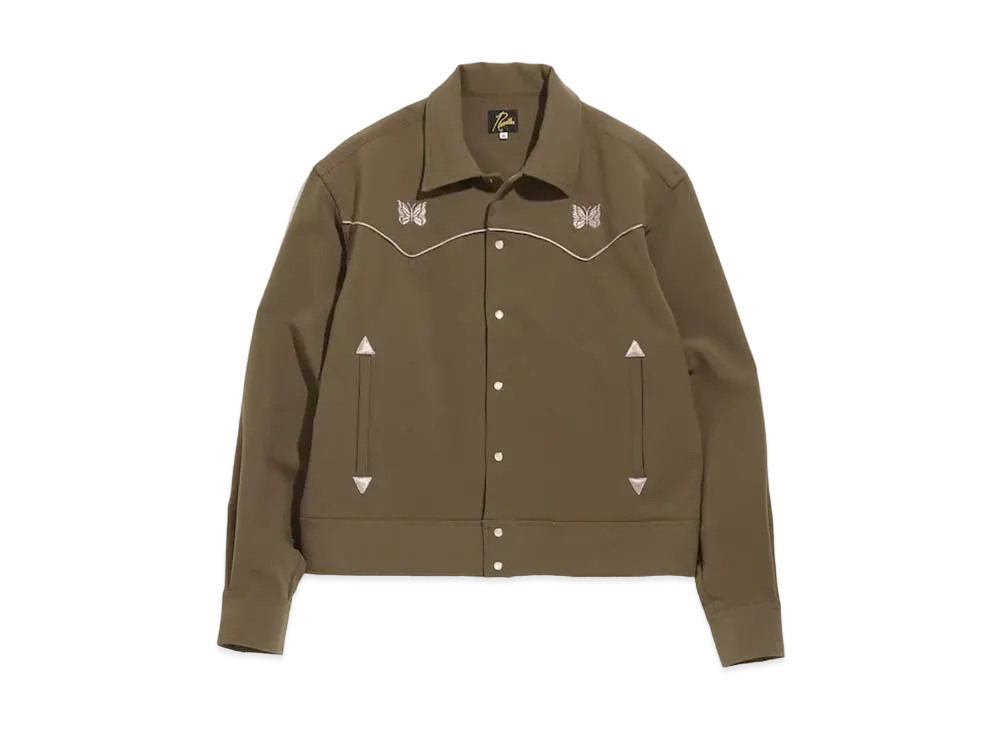 Needles PIPING COWBOY JAC - PE/PU DOUBLE CLOTH "Olive"