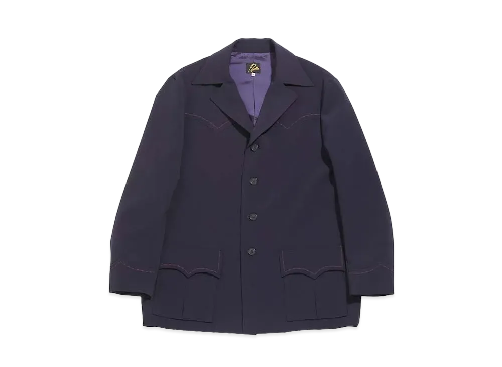Needles WESTERN LEISURE JACKET - PE/PU DOUBLE CLOTH "Navy"